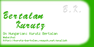 bertalan kurutz business card